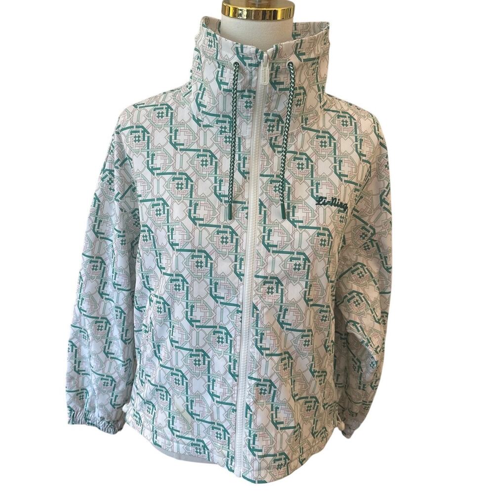 Li-Ning Chinese Culture Floral Windbreaker – Multi-Color Geometric Jacket, Small
